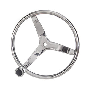 15-1/2" Steel Boat Steering Wheel w/ Standard Knob