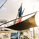 Coastal Hybrid Boat Shade Pole Pair, Collapsible 9', Black