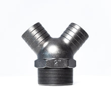 Load image into Gallery viewer, MULTI PORT ADAPTER 2” MNPT  X 1.5” HOSE BARBS

