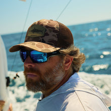 Load image into Gallery viewer, Richardson Duck Camo Leather Patch Hat
