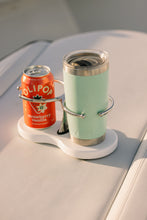 Load image into Gallery viewer, Drink Holder, Double, Stainless with White Poly Base
