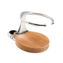 Load image into Gallery viewer, Single Clamp-On Stainless Steel Drink Holder w/Teak Base
