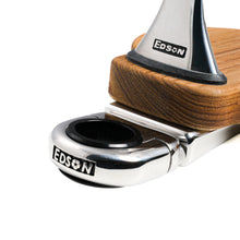 Load image into Gallery viewer, Single Clamp-On Stainless Steel Drink Holder w/Teak Base
