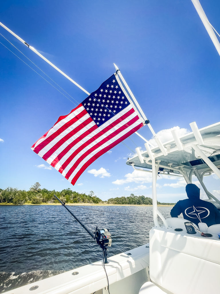 Coastal Hybrid Flagpole, Fixed 4.5', White