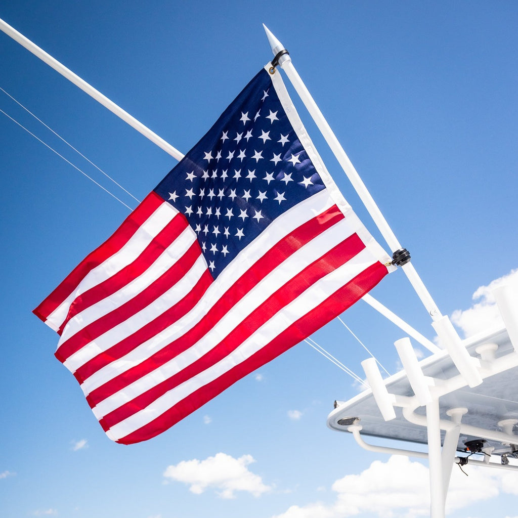 Coastal Hybrid Flagpole, Fixed 4.5', White