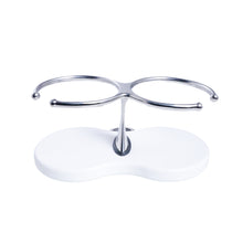 Load image into Gallery viewer, Double Clamp-On Stainless Steel Drink Holder White Poly Base
