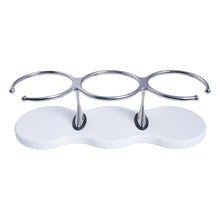 Load image into Gallery viewer, Drink Holder, Triple, Stainless with White Poly Base
