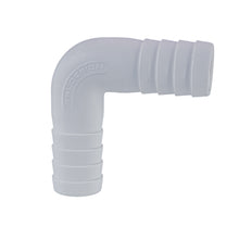 Load image into Gallery viewer, Hose Barb 90deg Elbow Adapter 1", White
