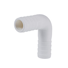 Load image into Gallery viewer, Hose Barb 90deg Elbow Adapter .75", White
