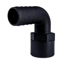 Load image into Gallery viewer, Hose Barb 90deg 1.25" x 1.25" NPS Female, Black
