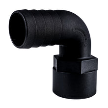 Load image into Gallery viewer, Hose Barb 90deg 1.5" x 1.5" NPS Female, Black
