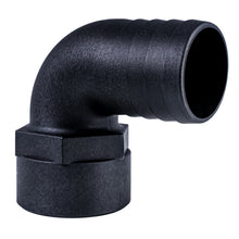 Load image into Gallery viewer, Hose Barb 90deg 2" x 2" NPS Female, Black
