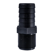 Load image into Gallery viewer, Hose Barb Unequal 1.125" x 1" NPS Long Male Thread, Black
