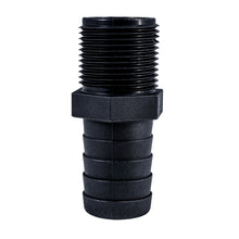 Load image into Gallery viewer, Hose Barb Unequal 1.125" x 1" NPS Long Male Thread, Black
