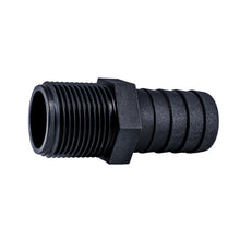 Load image into Gallery viewer, Hose Barb Unequal 1.125" x 1" NPS Long Male Thread, Black
