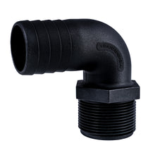 Load image into Gallery viewer, Hose Barb 90deg 1.5" x 1.5” NPS Long Thread
