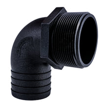 Load image into Gallery viewer, Hose Barb 90deg 2" x 2" NPS Long Thread, Black
