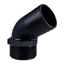 Load image into Gallery viewer, Hose Barb 2" x 2" NPS Long Thread 120deg, Black
