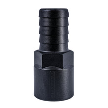 Load image into Gallery viewer, Quality Hose Barb Unequal 1.125" x 1" NPS Female Thread, Black
