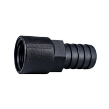 Load image into Gallery viewer, Quality Hose Barb Unequal 1.125" x 1" NPS Female Thread, Black
