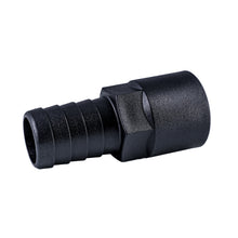 Load image into Gallery viewer, Quality Hose Barb Unequal 1.125" x 1" NPS Female Thread, Black

