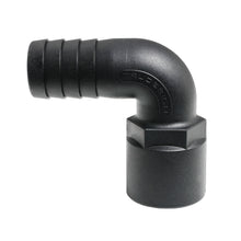 Load image into Gallery viewer, Hose Barb 90deg Unequal 1.125" x 1" NPS Female Thread, Black
