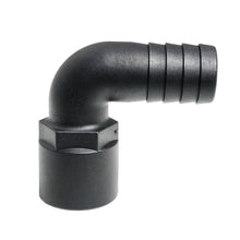 Load image into Gallery viewer, Hose Barb 90deg Unequal 1.125" x 1" NPS Female Thread, Black
