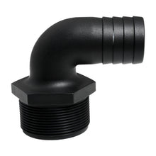 Load image into Gallery viewer, Hose Barb 90deg Unequal 1.5" x 2" NPS Long Thread, Black
