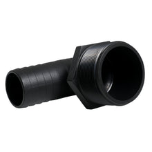 Load image into Gallery viewer, Hose Barb 90deg Unequal 1.5" x 2" NPS Long Thread, Black

