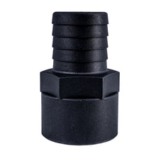 Load image into Gallery viewer, Hose Barb 1.5" x 1.5" NPS Female Thread, Black
