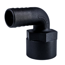 Load image into Gallery viewer, Hose Barb 90deg Unequal 28mm(1.125"), 1.5" NPS Female
