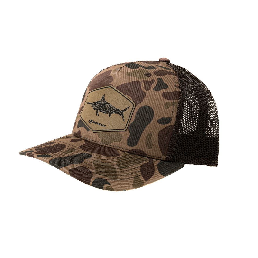 Richardson Duck Camo Leather Patch Hat