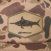 Load image into Gallery viewer, Richardson Duck Camo Leather Patch Hat
