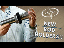 Load and play video in Gallery viewer, ROD HOLDER 30 DEG LARGE TEAKSAVER, BLACK SPLINED ADAPTER
