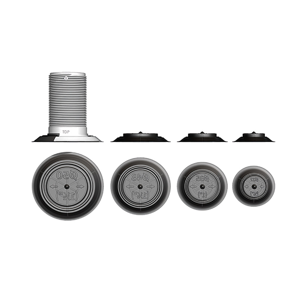 White Water Marine Stainless Thru-Hull Fitting - 316 Stainless Steel Barbed Straight