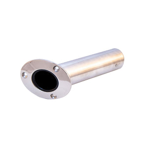 Coastal Stainless Steel Fishing Rod Holder 15 Degree w/ Removable Drain Coastal Stainless Steel Fishing Rod Holder 15 Degree w/ Removable Drain