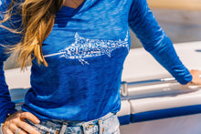Load image into Gallery viewer, Women&#39;s Shirt with UV Protection, Swordfish, Long Sleeve
