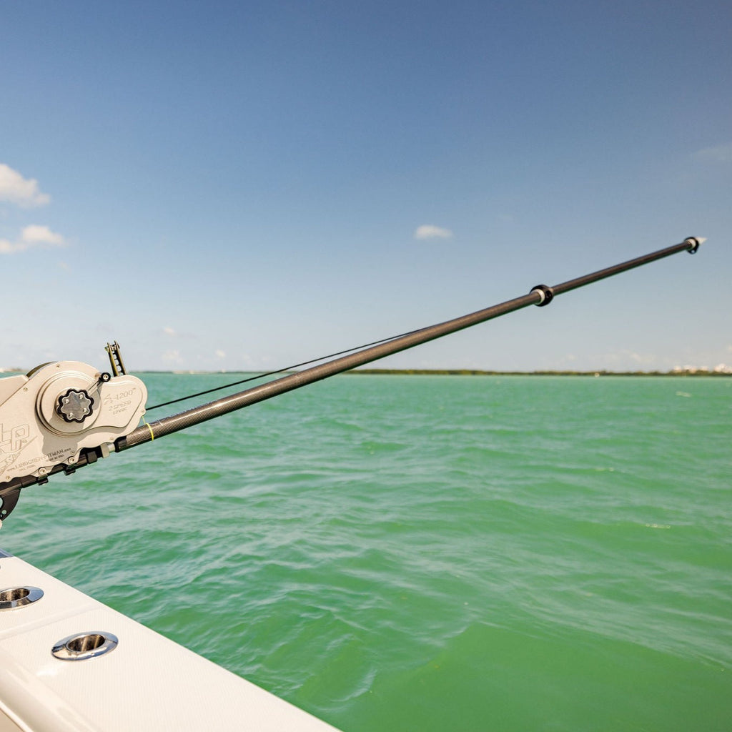 Dredge Boom Fishing Setup, 8ft with Safety Tie Back